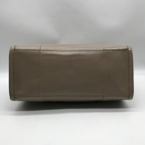 Tory Burch Taupe Patent Leather Britten Slouchy Shoulder Bag With Wallet - Picture 5 of 12